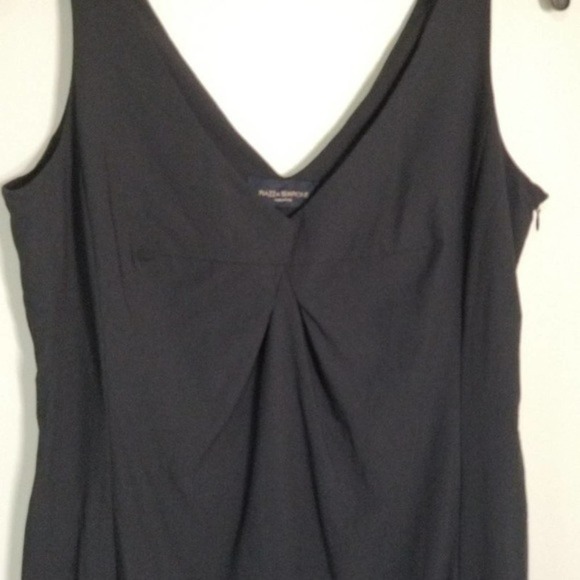 Piazza Sempione Blue Sleeveless Pleated Chest Cocktail Sheath Dress Size Medium - Picture 7 of 7
